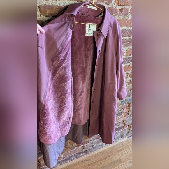 Vintage Misty Harbor 14 P Dusty Rose Trench Coat w/ Cozy Removable Liner - Picture 4 of 16